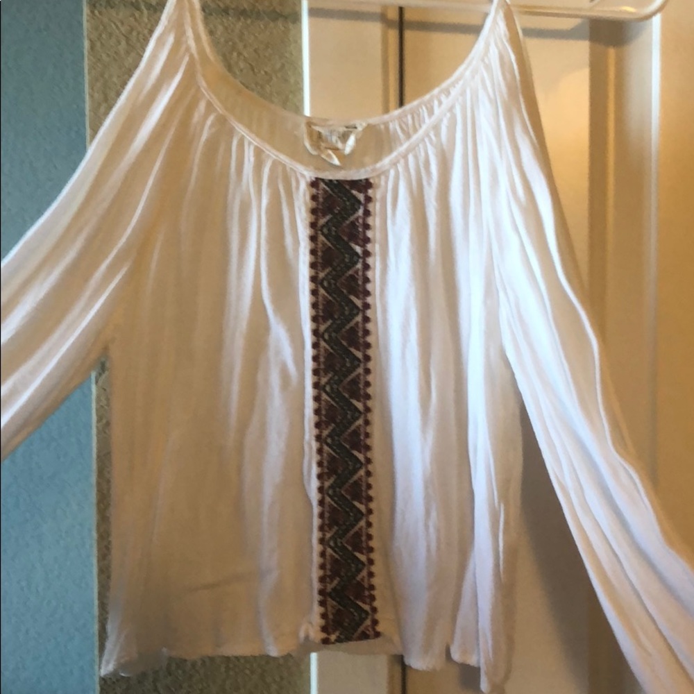 Cropped off the shoulder top